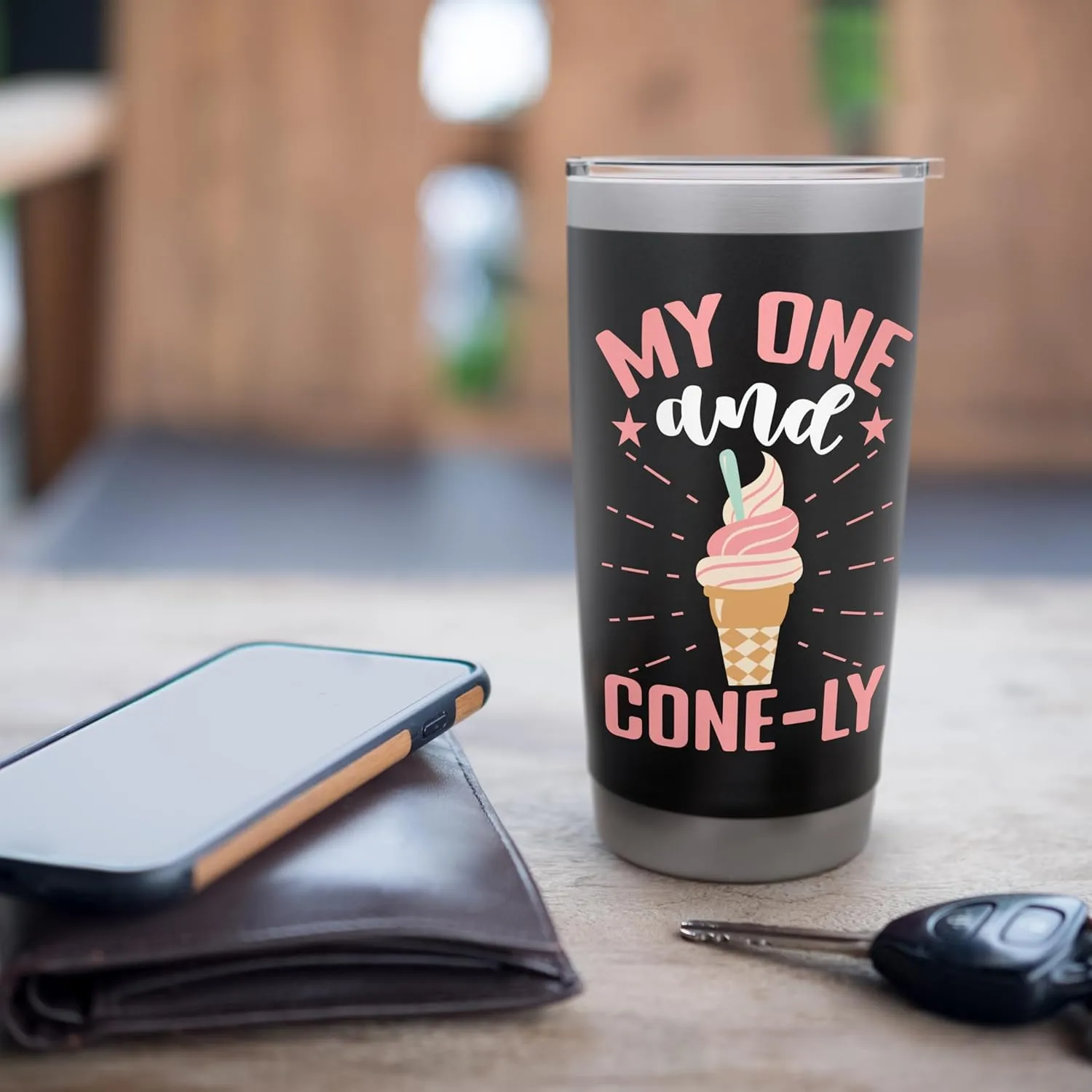 My One And Cone-ly Ice Cream Cone Stainless Steel Insulated Tumbler