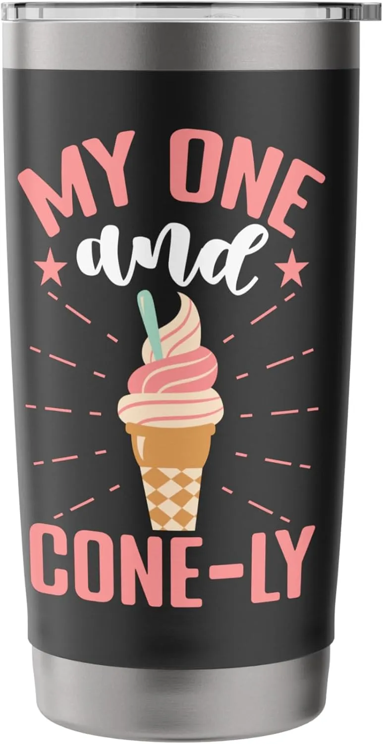 My One And Cone-ly Ice Cream Cone Stainless Steel Insulated Tumbler