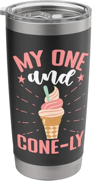 My One And Cone-ly Ice Cream Cone Stainless Steel Insulated Tumbler