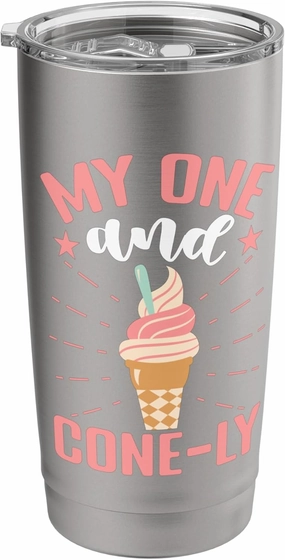 My One And Cone-ly Ice Cream Cone Stainless Steel Insulated Tumbler