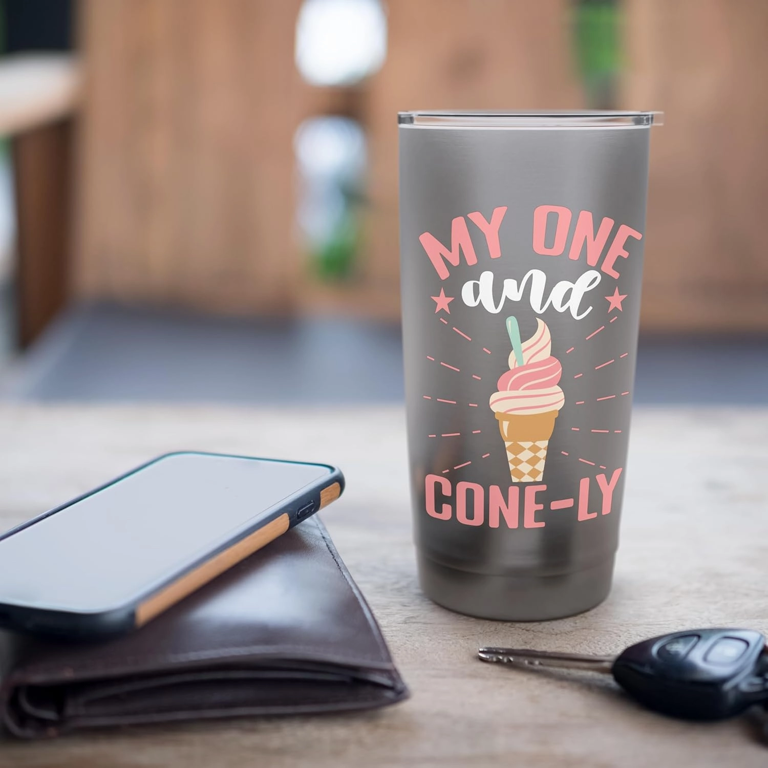 My One And Cone-ly Ice Cream Cone Stainless Steel Insulated Tumbler