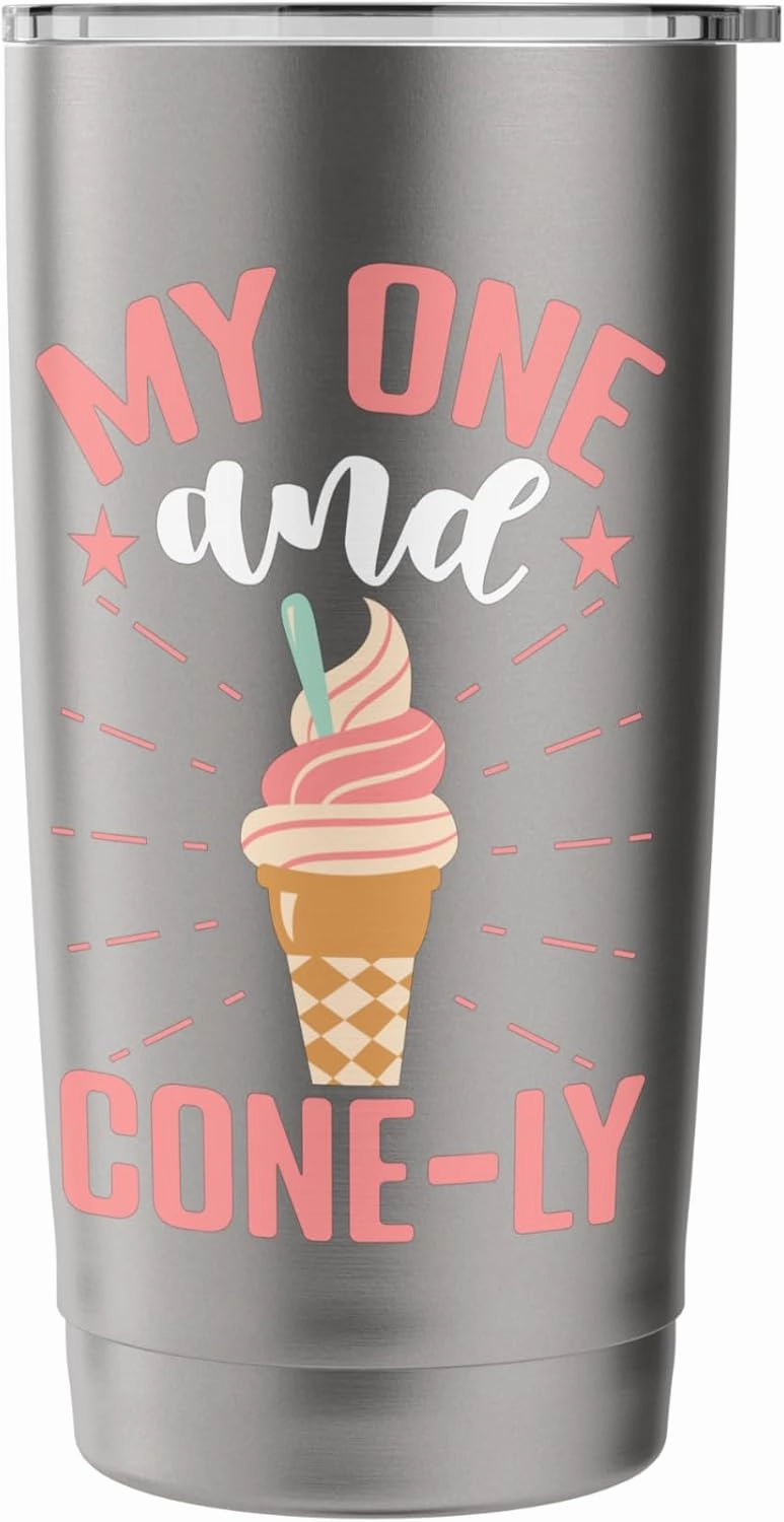 My One And Cone-ly Ice Cream Cone Stainless Steel Insulated Tumbler