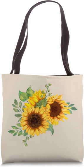 Nature-Inspired Floral Gift Bouquet of Sunflowers Tote Bag