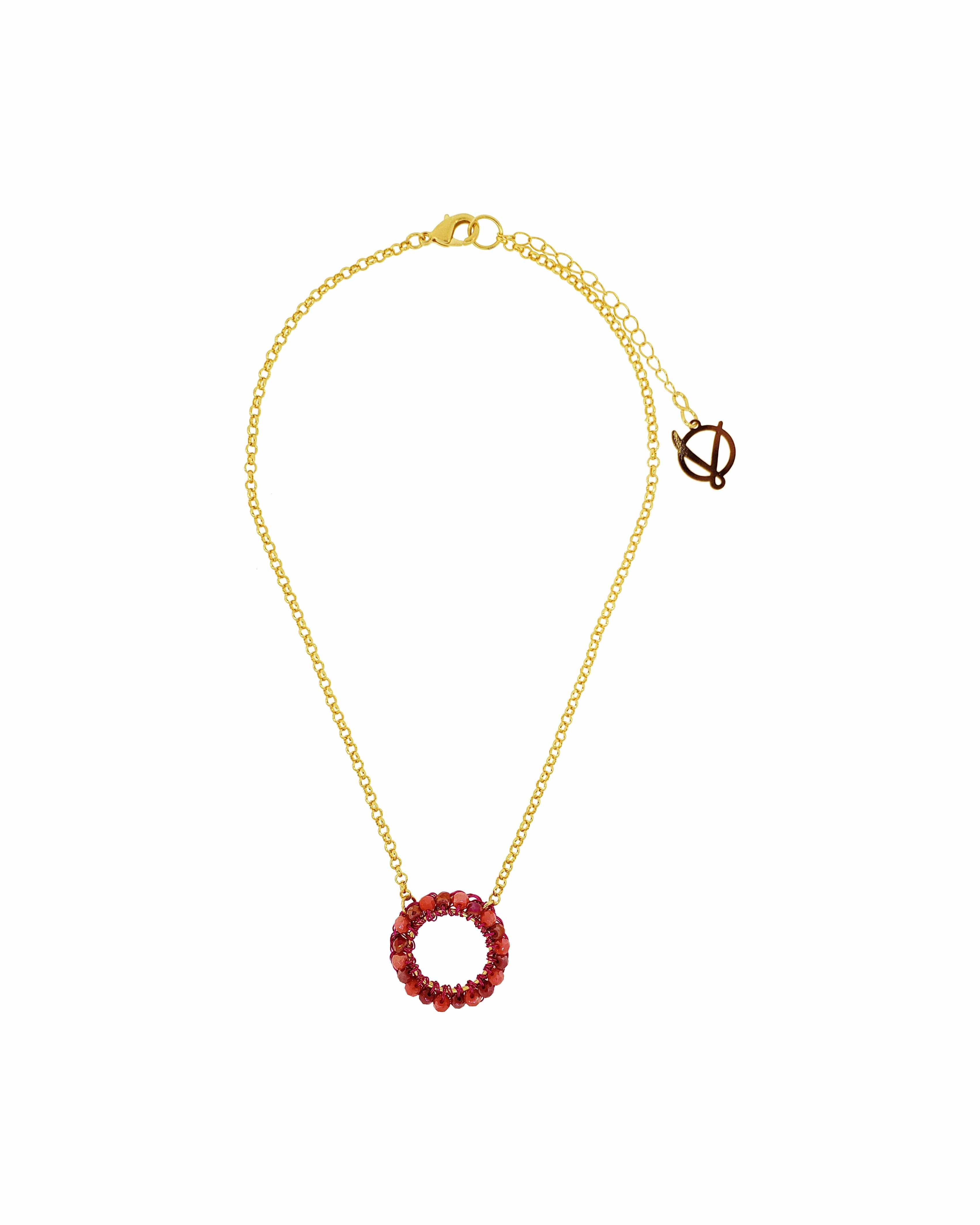 Neon Fuchsia Ellie Handmade Crochet Necklace