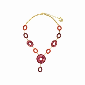 Neon Fuchsia Mix Moira Handmade Necklace