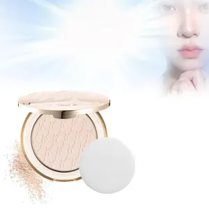 New Golden Diamond Face Powder, Summer Oil Control Pressed Powder, Matte Perfections Pressed Powder, Face Powder Compact, Setting Powder For Makeup Long Lasting (#03 Natural)