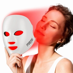 NEWKEY Red Light Therapy Mask for Face,LED Face Mask Light Therapy for Wrinkles Fine Lines, At-Home Photon Skin Care Beauty Mask for Anti-Aging
