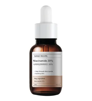 Niacinamide 20% Concentrate Serum – High-Strength Blemish Control, Pore Minimizer, and Skin Tone Corrector – Pure Ingredient for Smooth, Even Complexion – 30ml