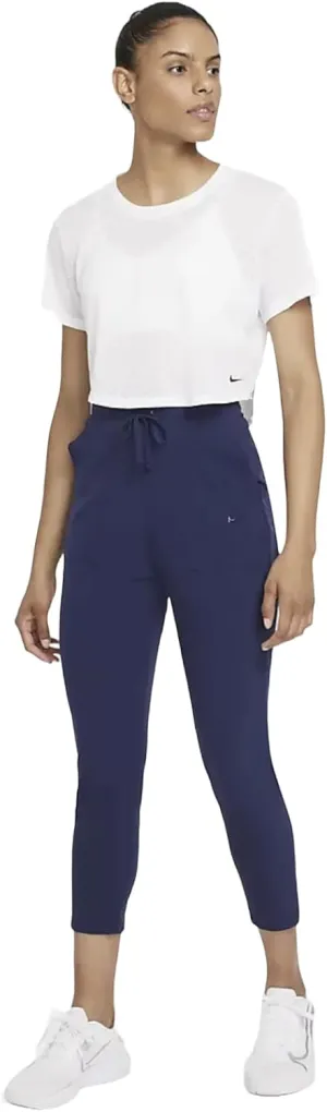 Nike Women's Bliss Luxe 7/8 Training Trackpants, Midnight Navy, Small