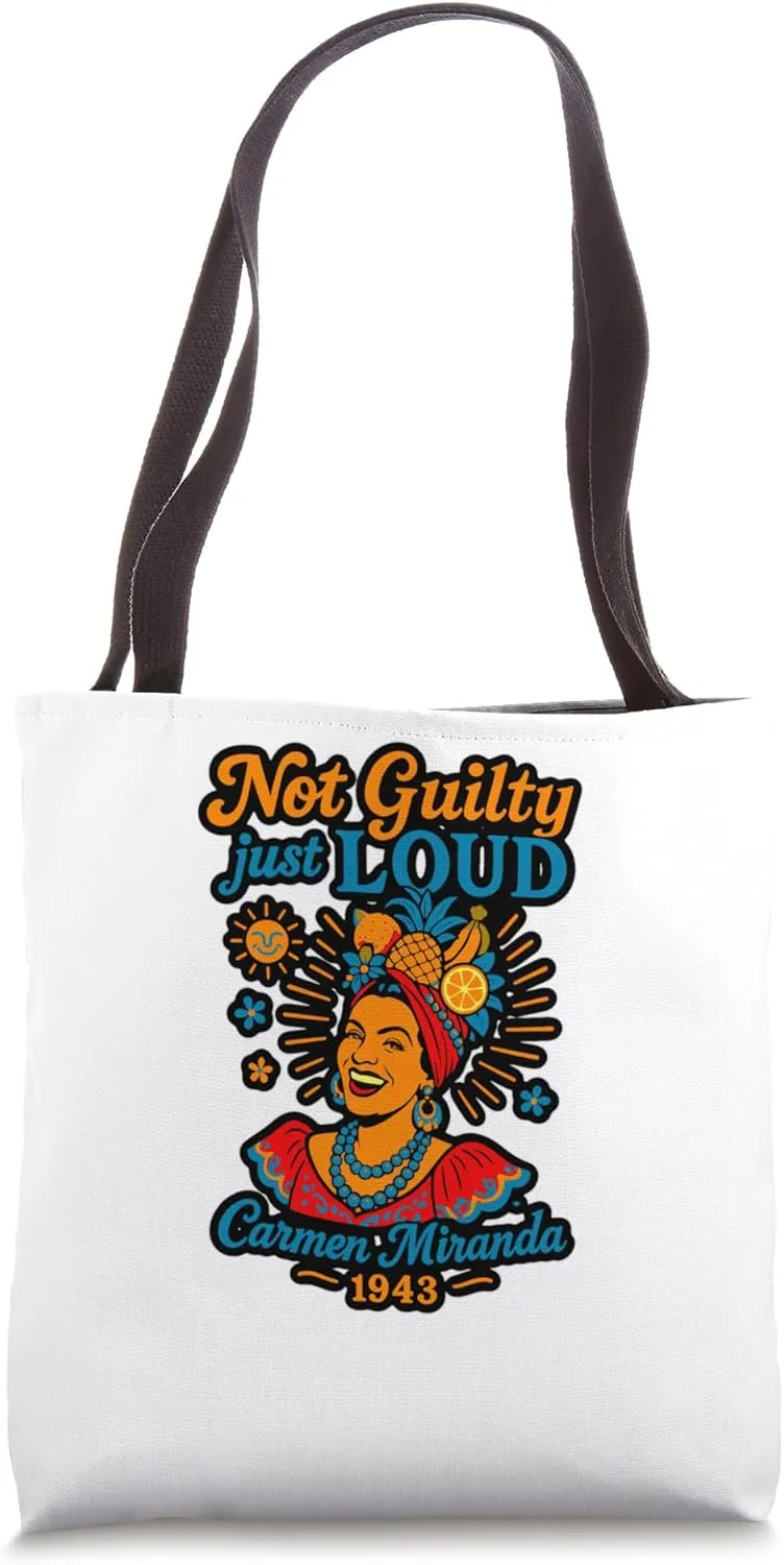 Not Guilty Just Loud – Carmen Miranda 1943 Retro Tote Bag