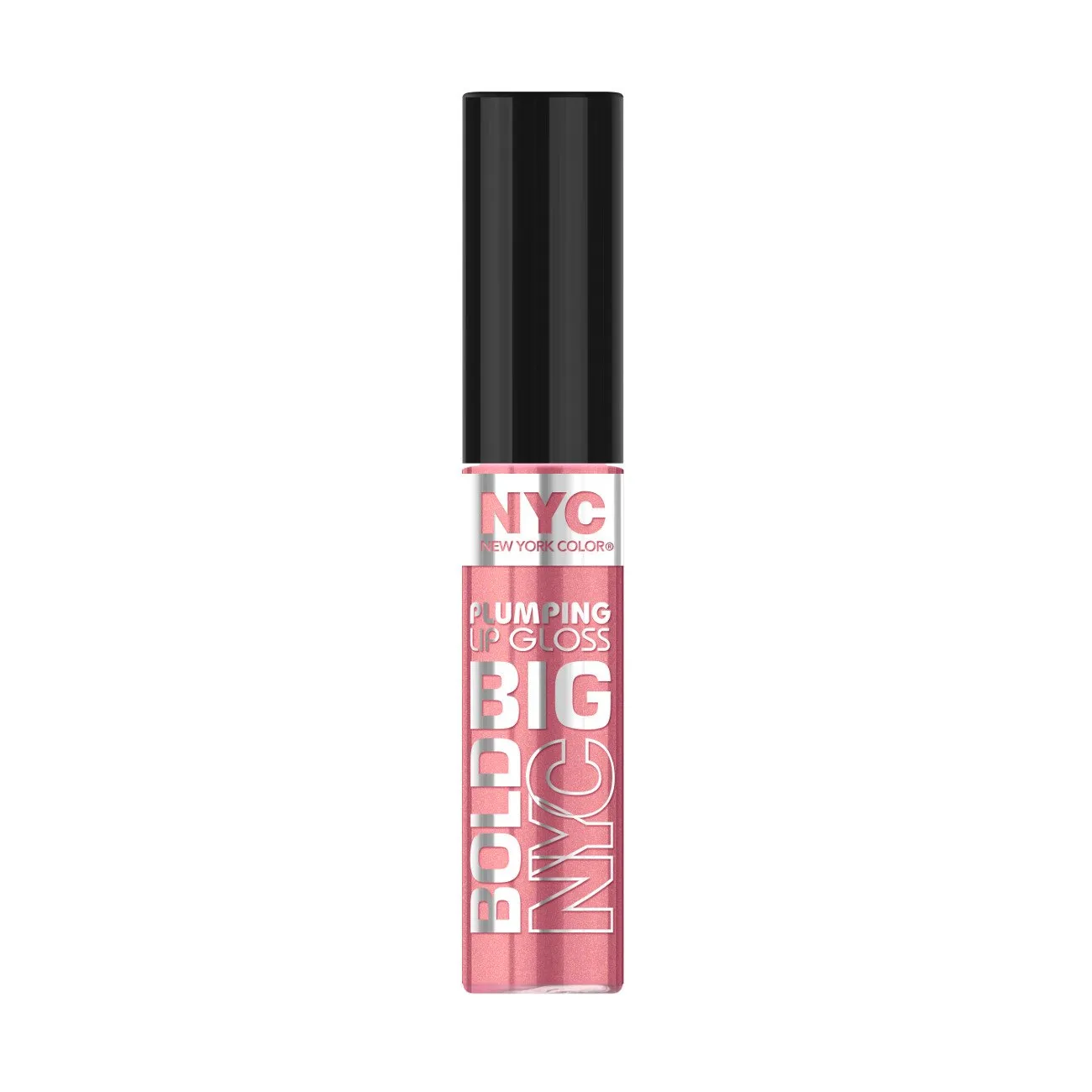 N.Y.C. New York Color Big Bold Plumping and Shine Lip Gloss, Supersized Rose, 0.39 Fluid Ounce