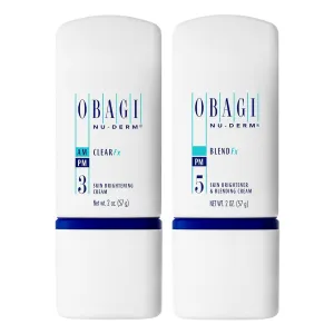 Obagi Nu-Derm Clear Fx Face Cream (AM) & Blend Fx (PM) – Skin Brightening Cream for Hyperpigmentation & Dark Sports, for All Skin Types