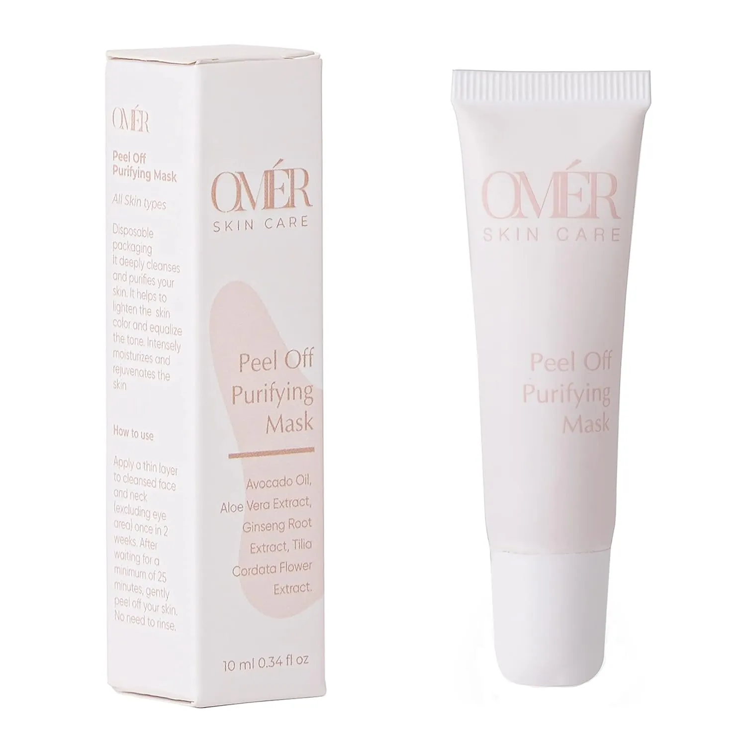 Omer Face Mask Facial Skin Care Series 0.34 fl oz / 10 ml Peel Off Face Mask | Face Masks Skincare,Face Moisturizer | Self Care for Women - Skin Care Sets & Kits | After Face Wash