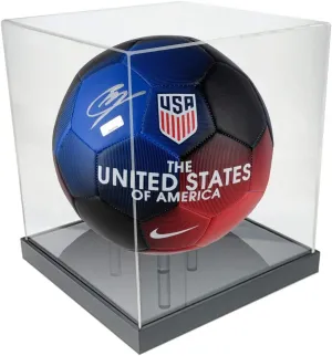 OnDisplay Deluxe UV-Protected Soccer Ball/Volleyball Display Case - Black Base - Luxe Handmade Acrylic Design