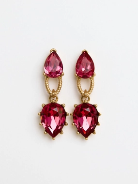 Oscar De La Renta • Pink Drop Earrings