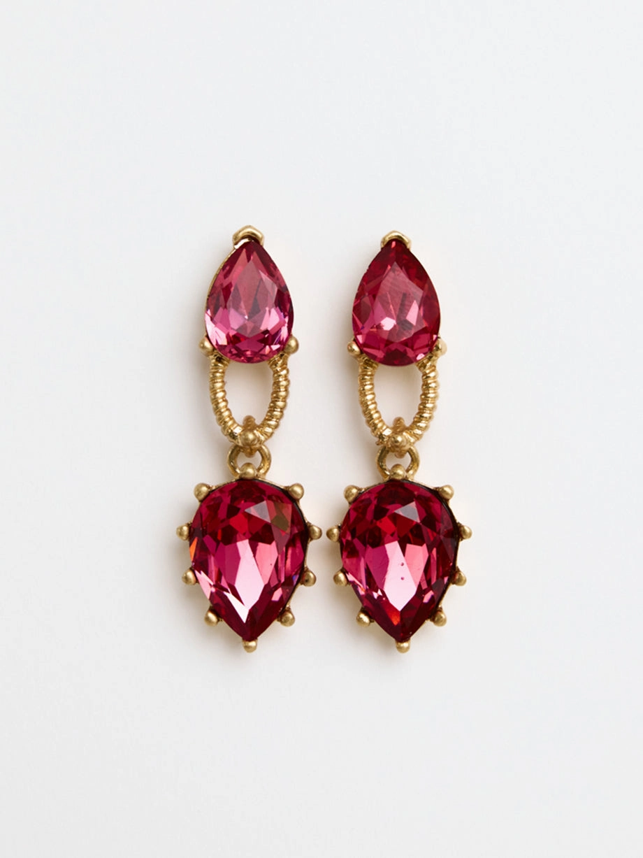 Oscar De La Renta • Pink Drop Earrings