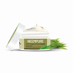 Osh-ea Her-bals Neempure Anti Pimple & Acne Face Cream For All Skin Types | Controls Oil, Softens & Smoothens Skin, Maintains PH Balance - 50 g