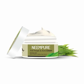 Osh-ea Her-bals Neempure Anti Pimple & Acne Face Cream For All Skin Types | Controls Oil, Softens & Smoothens Skin, Maintains PH Balance - 50 g