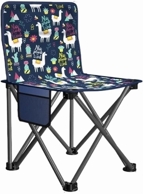 Outdoor Camp Chairs, Outdoor Folding Backrest Chair Portable Fishing Chair with Side Pocket Lightweight Leisure Chairs Padded Deck Chair Lawn Chairs Adults(B)
