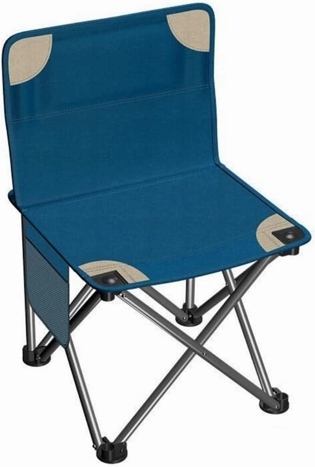 Outdoor Camp Chairs, Outdoor Folding Backrest Chair Portable Fishing Chair with Side Pocket Lightweight Leisure Chairs Padded Deck Chair Lawn Chairs Adults(C)
