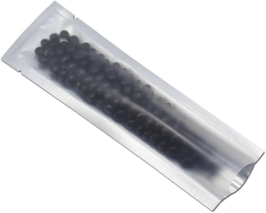 PABCK 1000 Pcs 2.1x7.08 inch (Inside Size 1.77x6.69 inch) Clear Front Vacuum Heat Sealable Pure Mylar Foil Bag for Travel Sampling Packaging Food Storage Aluminum Foil Candy Coffee Powder Package