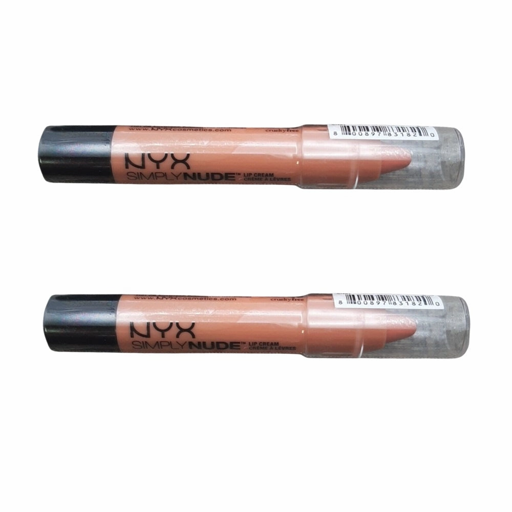 Pack of 2 NYX Simply Nude Lip Cream, SN01 Peaches