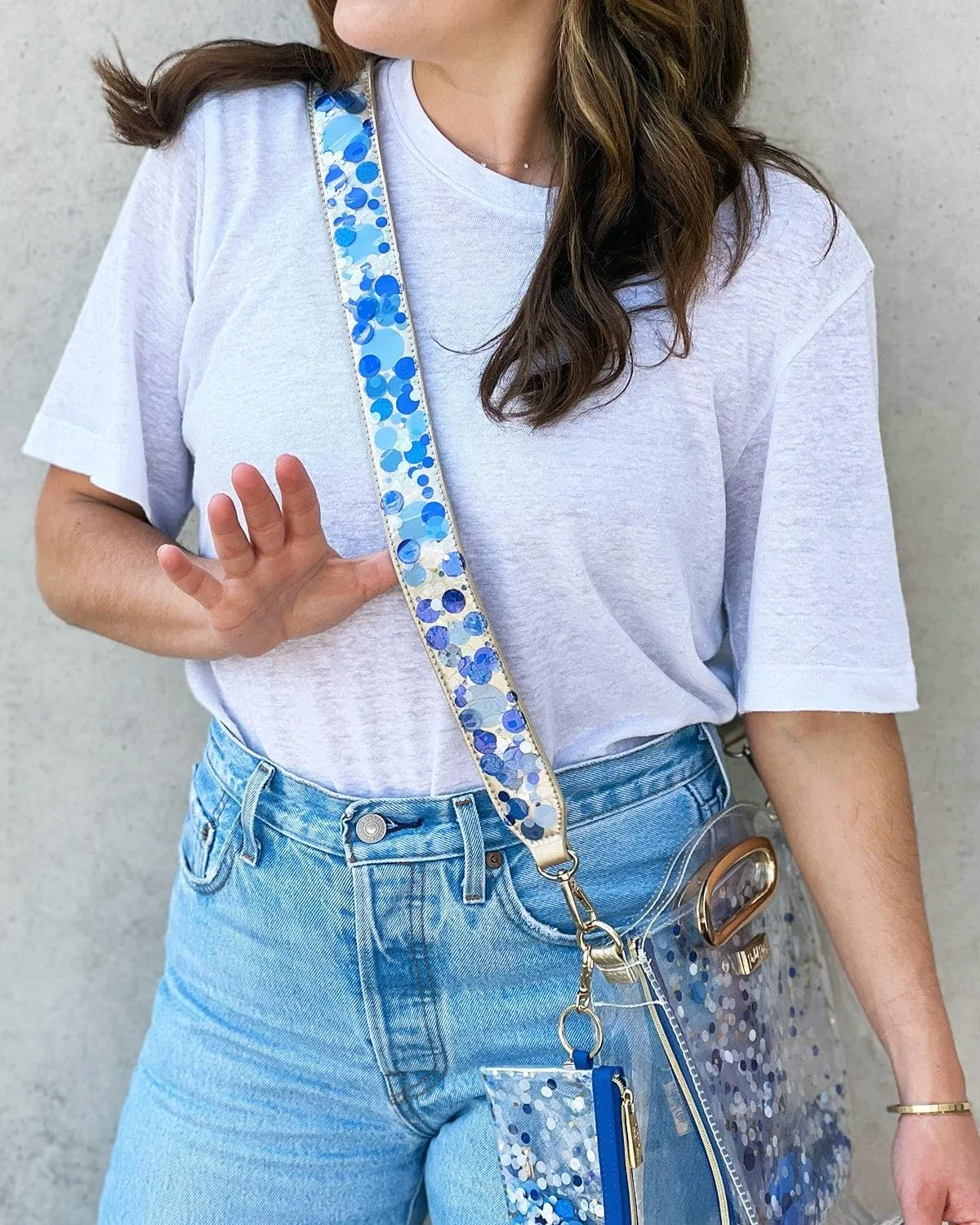 Packed Party Strap For Handbag; Confetti Bag Strap For Women and Girls Fashion Purse; Ladies at School and Work