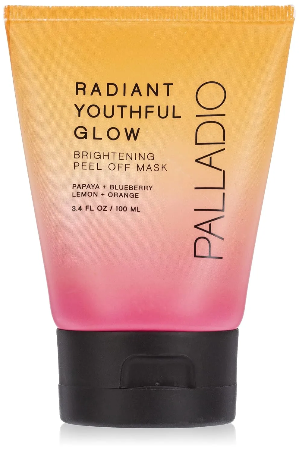 Palladio Brightening Peel Off Face Mask, Radiant Youthful Glow, Brightens Dull Skin, Reveal Bright Glowing Radiant Skin in Minutes, Anti-oxidant Rich Botanical Formula, Works on all skin types, 3.5 oz