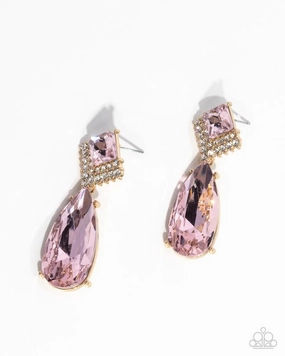 Paparazzi Earring ~ Diamond Life