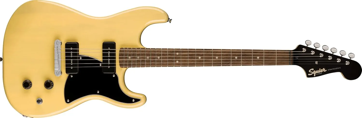 Paranormal Strat-O-Sonic, Laurel Fingerboard, Black Pickguard, Vintage Blonde