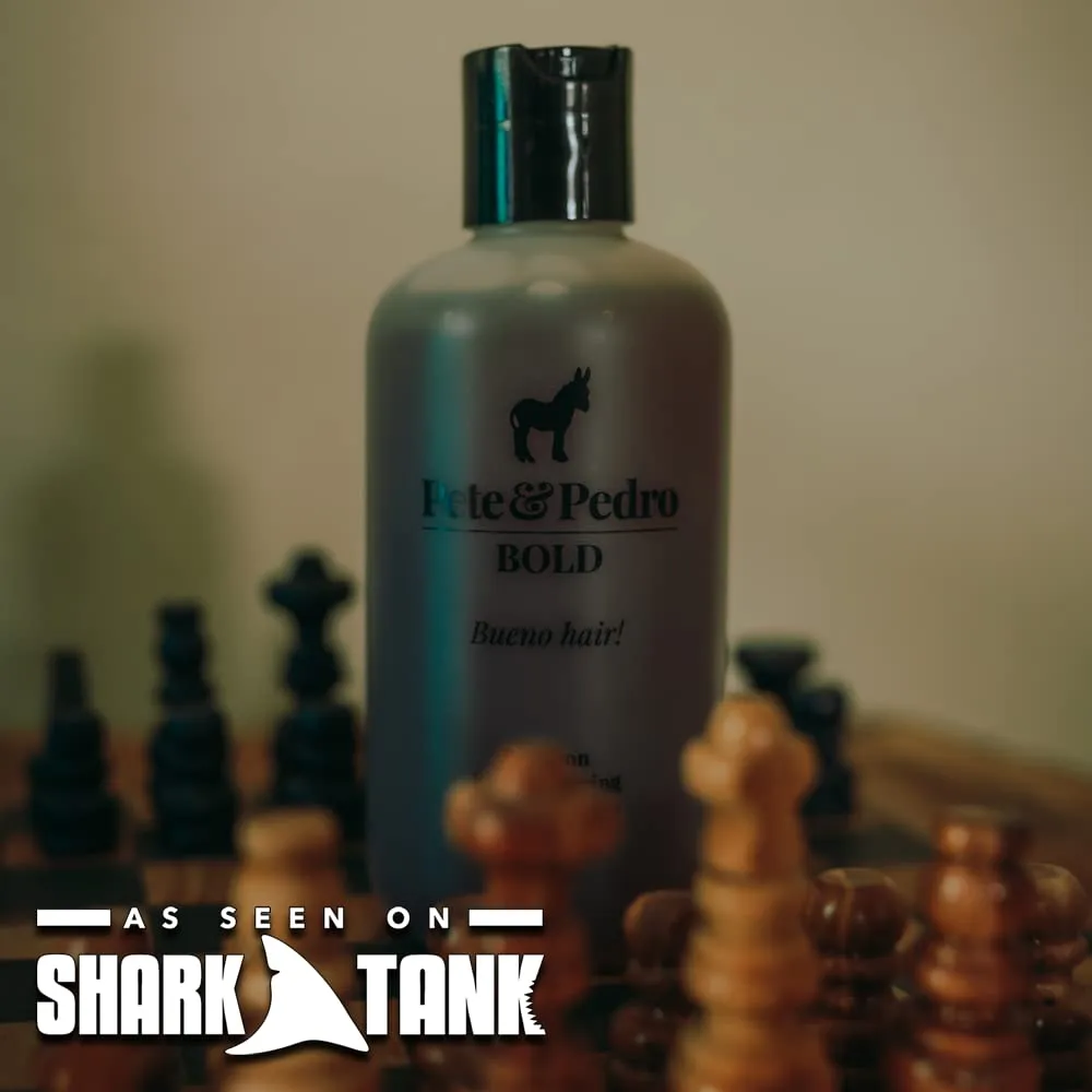 Pete & Pedro BOLD - Bourbon Scented Daily Haircare Shampoo | Bourbon-Scented Uber-Rich Daily Hair Shampoo For Men And All Hair Types | As Seen on Shark Tank, 8.5 oz.
