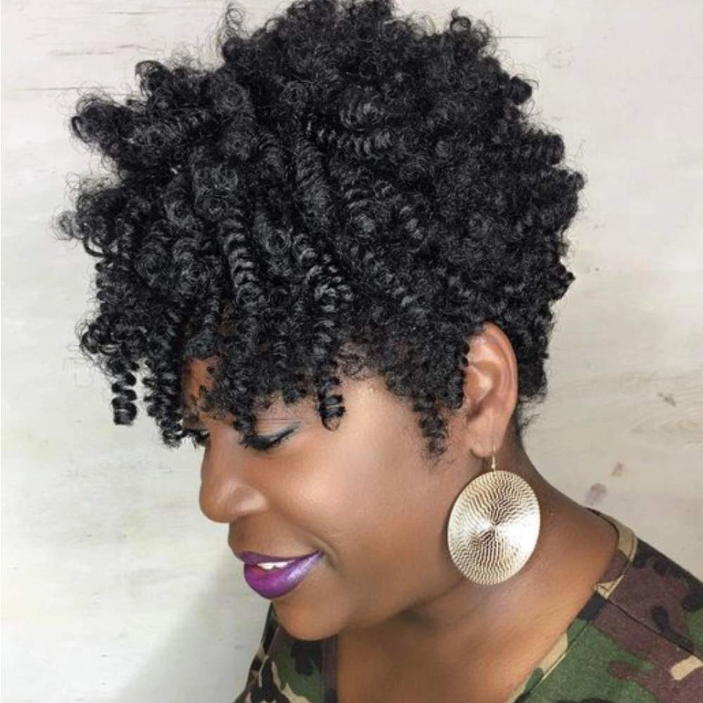 PHOCAS 5Packs 10'' Short Crochet Braids Jumpy Wand Curl Crochet Hair for Black Women (Curl,Natural Black)