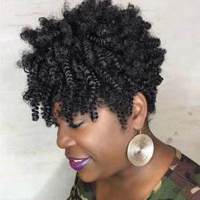 PHOCAS 5Packs 10'' Short Crochet Braids Jumpy Wand Curl Crochet Hair for Black Women (Curl,Natural Black)