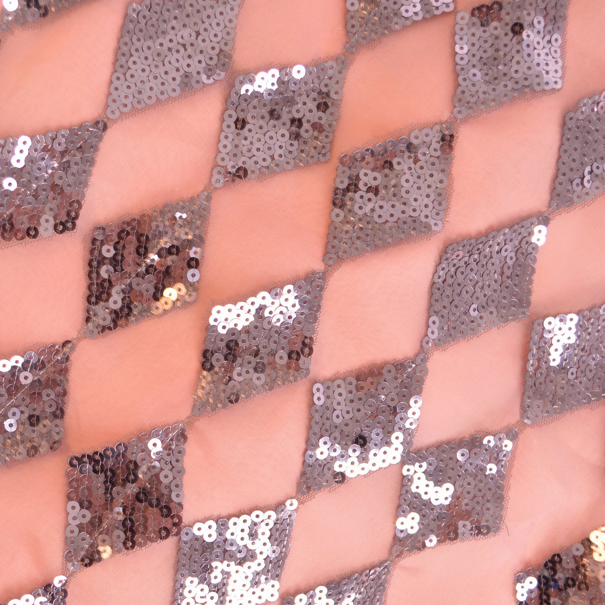 Pink Silver Silvery Designed Dress