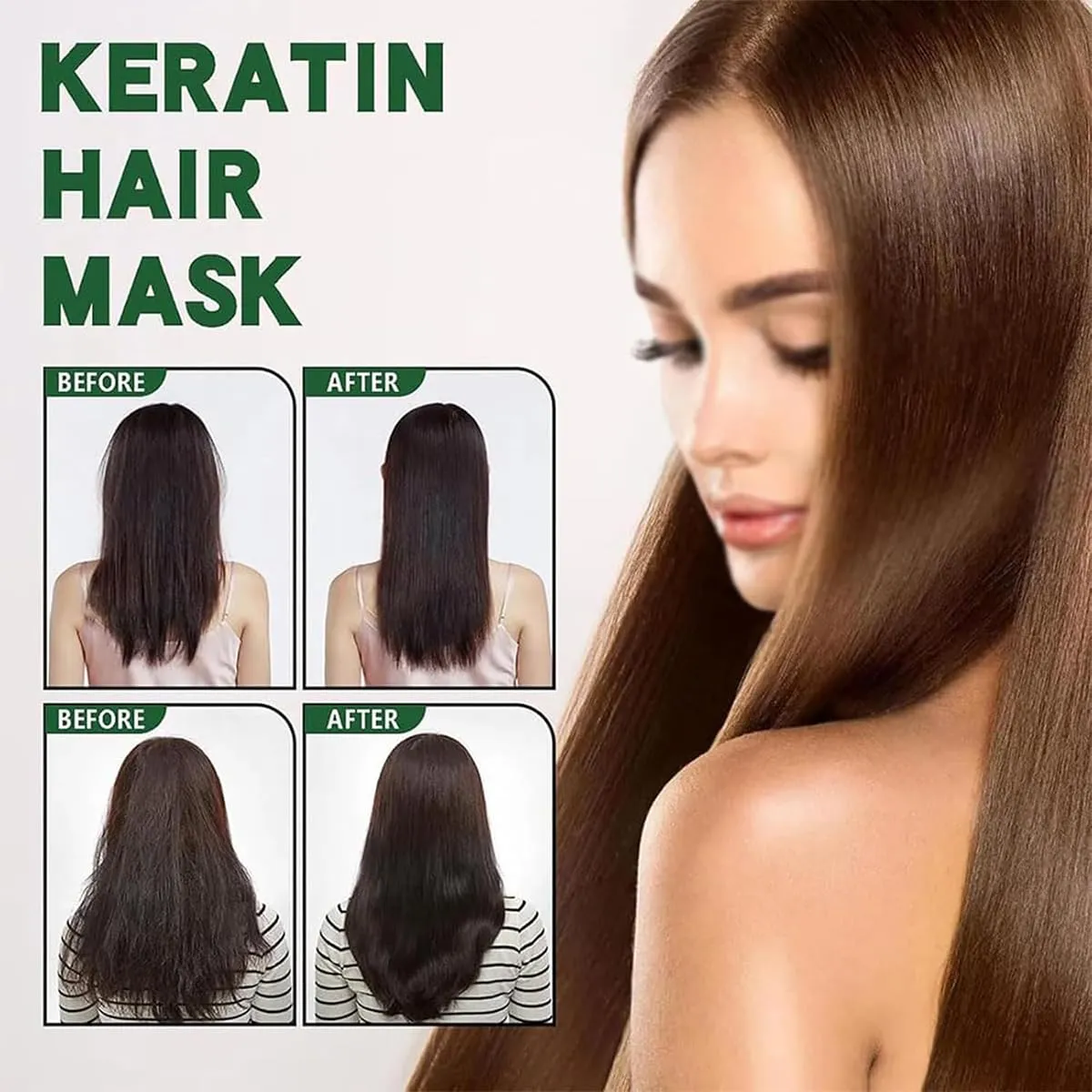 Polypeptide Keratin Hydrating Smoothing Hair Damage Repair Cream,Polypeptide Keratin Burnt Hair Restoring Cream,Japanese Treatment Restoring Moisturizing Leave-In Conditioner (3PC, Bag (250g))