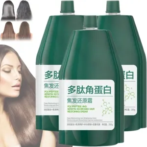 Polypeptide Keratin Hydrating Smoothing Hair Damage Repair Cream,Polypeptide Keratin Burnt Hair Restoring Cream,Japanese Treatment Restoring Moisturizing Leave-In Conditioner (3PC, Bag (250g))