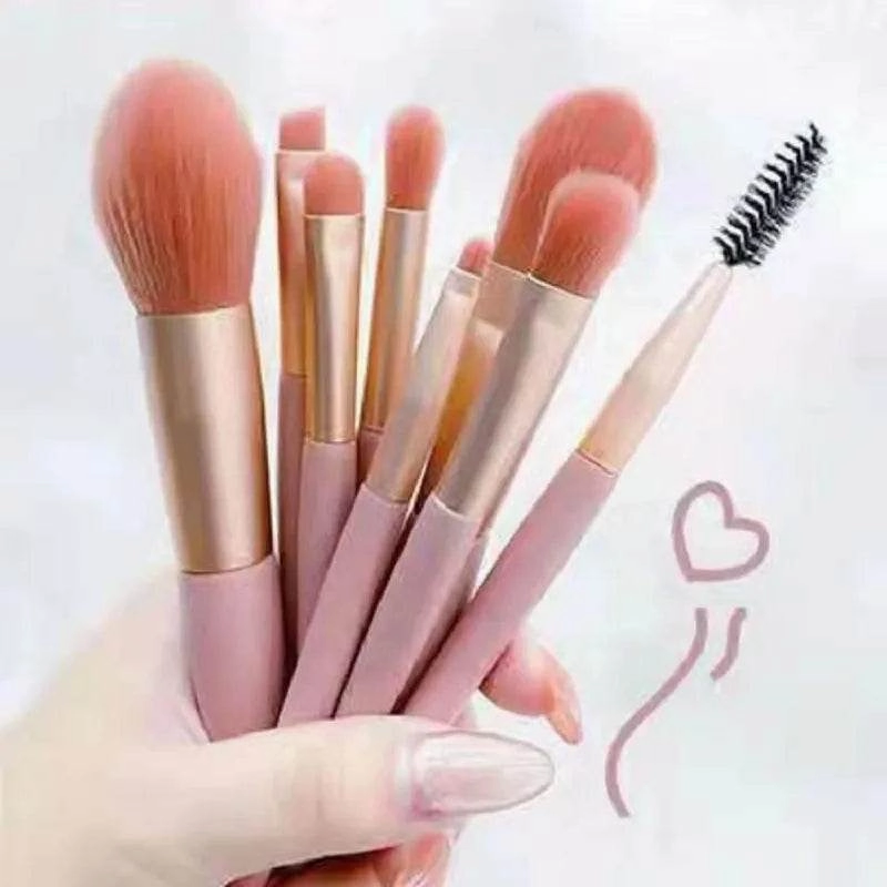 Portable 8Pcs Eyeshadow Foundation Blending Makeup Brush Soft Fluffy Cosmetics Concealer Makeup Brush Professional Make Up Tool