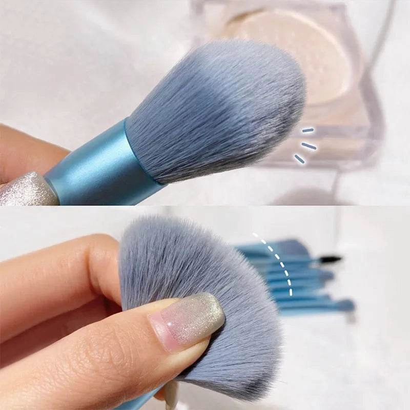 Portable 8Pcs Eyeshadow Foundation Blending Makeup Brush Soft Fluffy Cosmetics Concealer Makeup Brush Professional Make Up Tool
