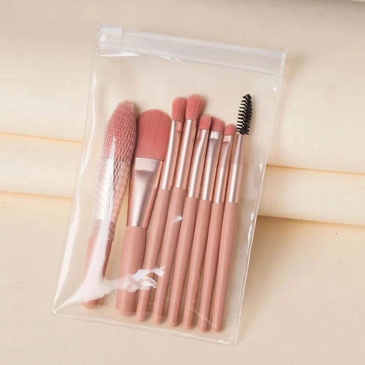 Portable 8Pcs Eyeshadow Foundation Blending Makeup Brush Soft Fluffy Cosmetics Concealer Makeup Brush Professional Make Up Tool