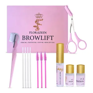 Premium Brow Lift Kit – At-Home Eyebrow Lamination with Grooming Tools, Including Razor & Scissors – Salon-Quality DIY Brow Perm for Instant Definition