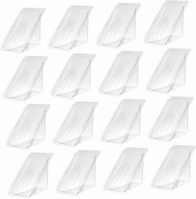 PRETYZOOM 50Pcs Plastic Sandwich Packing Boxes Sandwich Triangle Containers for Storage for Lunch Snacks and Cake Packaging