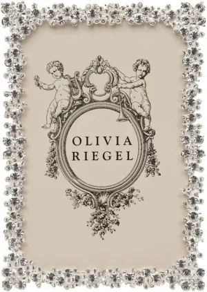 PRINCESS Austrian Crystal 4x6 frame by Olivia Riegel, Silver , 4x6