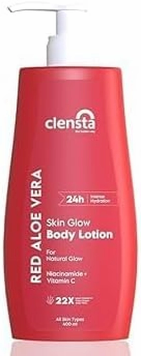 Pub Red Aloe Vera Skin Glow Deep Moisture Body Lotion for Women & Men | with 2% Niacinamide & Vitamin C for Skin Radiance and Deep Moisture | Daily Use | for All Skin Types | 400ml | New Launch