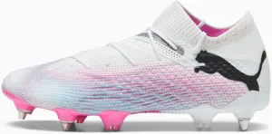 PUMA - Mens Future 7 Ultimate Mxsg Shoes, Color White/Black/Poison Pink, Size: 11 M US