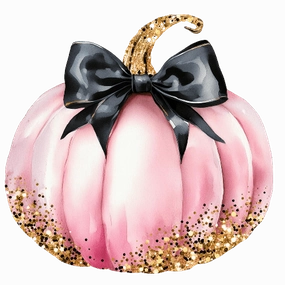 Pumpkin Pink With Gold 4 Halloween DTF (direct-to-film) Transfer (Copy)
