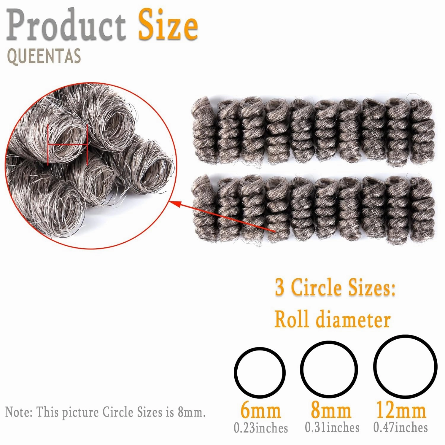 QUEENTAS 10 inch 6 Pack Grey Crochet Hair for Black Women Synthetic Afro Passion Twist Jerry Curl(8mm) Braiding Gray Jamaican Bounce Curly Crochet Hair Extensions(Natural Black Mixed Grey)