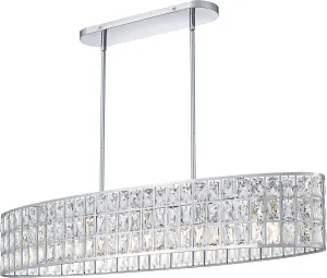 Quoizel Gibson 5-Light Polished Chrome Linear Chandelier