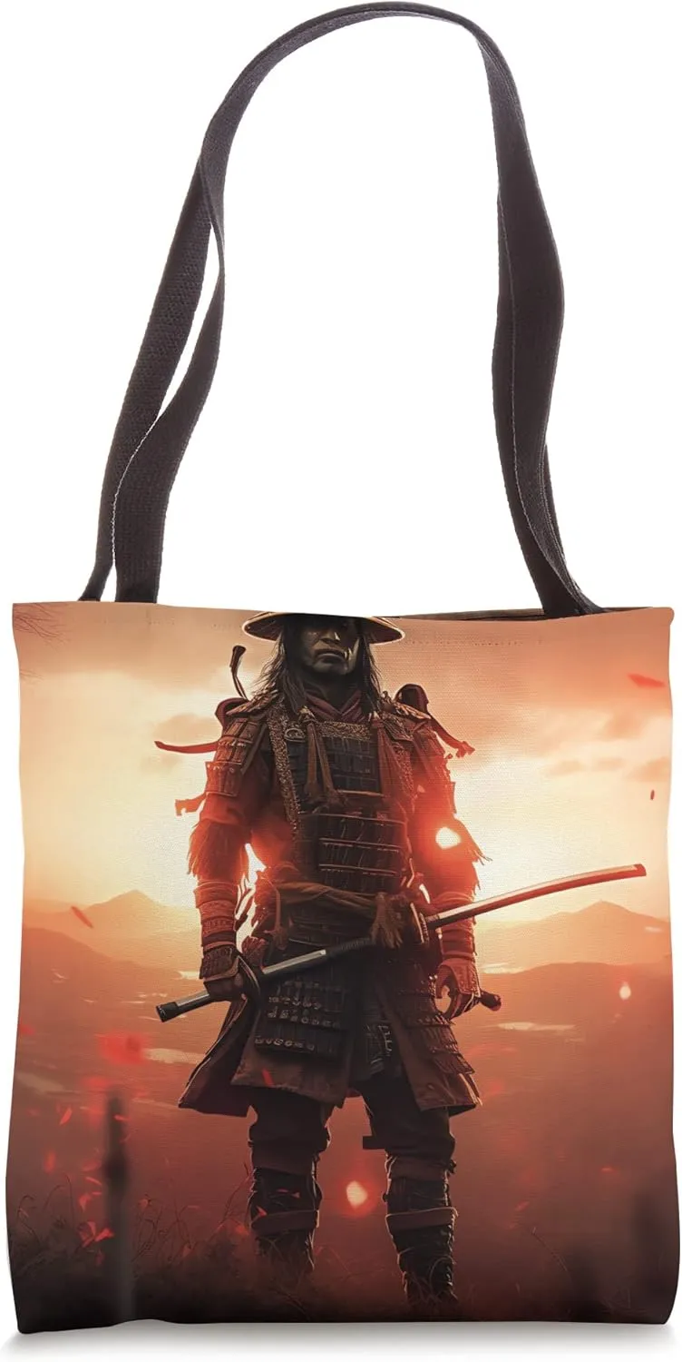 Radiant Ronin Sunlit Steel on Field Embodying Honor Radiance Tote Bag