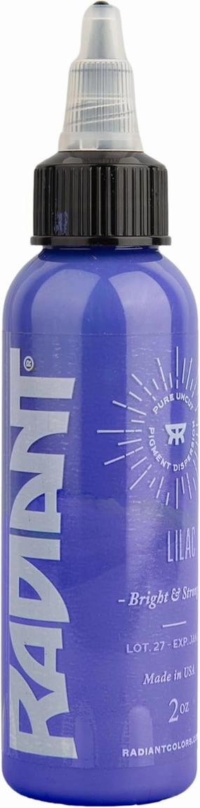 Radiant Colors - Tattoo Ink Lilac Color Tattooing and Shading Real Human Skin 1oz Bottle