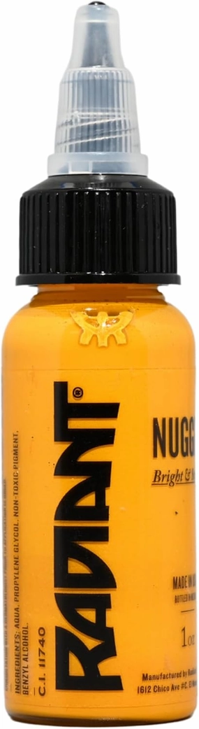 Radiant Colors - Tattoo Ink Nugget Color Tattooing and Shading Real Human Skin 1oz Bottle